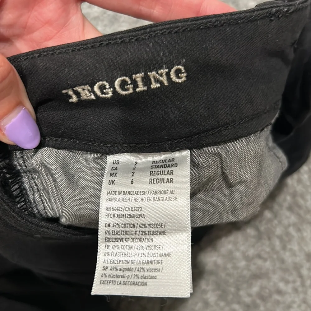 AEO super stretch x black distressed leggings | 2 - Picture 6 of 8